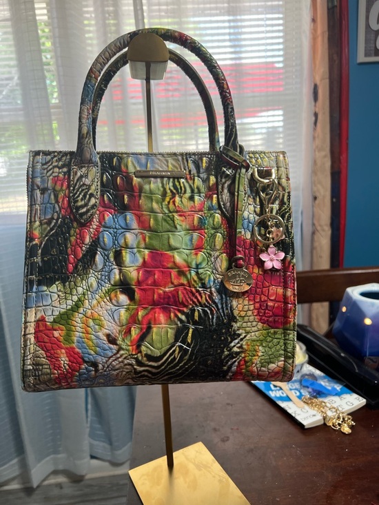 Brahmin Handbags - Brahmin Small Caroline Multicolor Embossed Croc Satchel